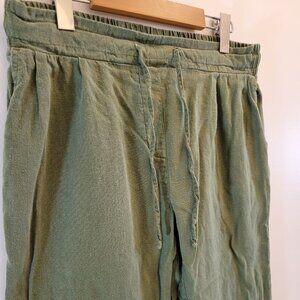 RipZone / Linen / Pants / Women / Capri / Olive / Size M